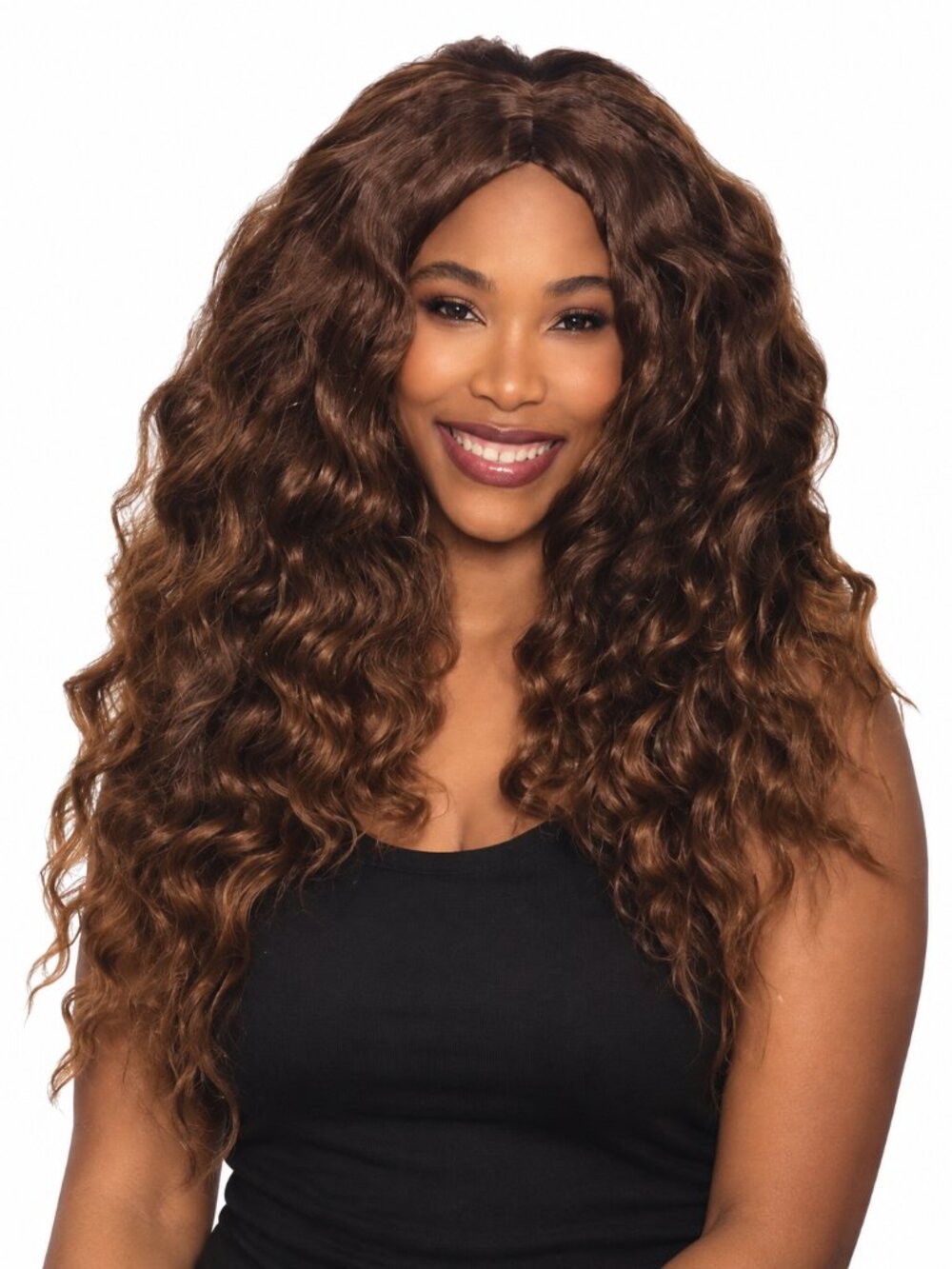 Long Wavy Brunette Volume Wig Adjustable Dreamgirl